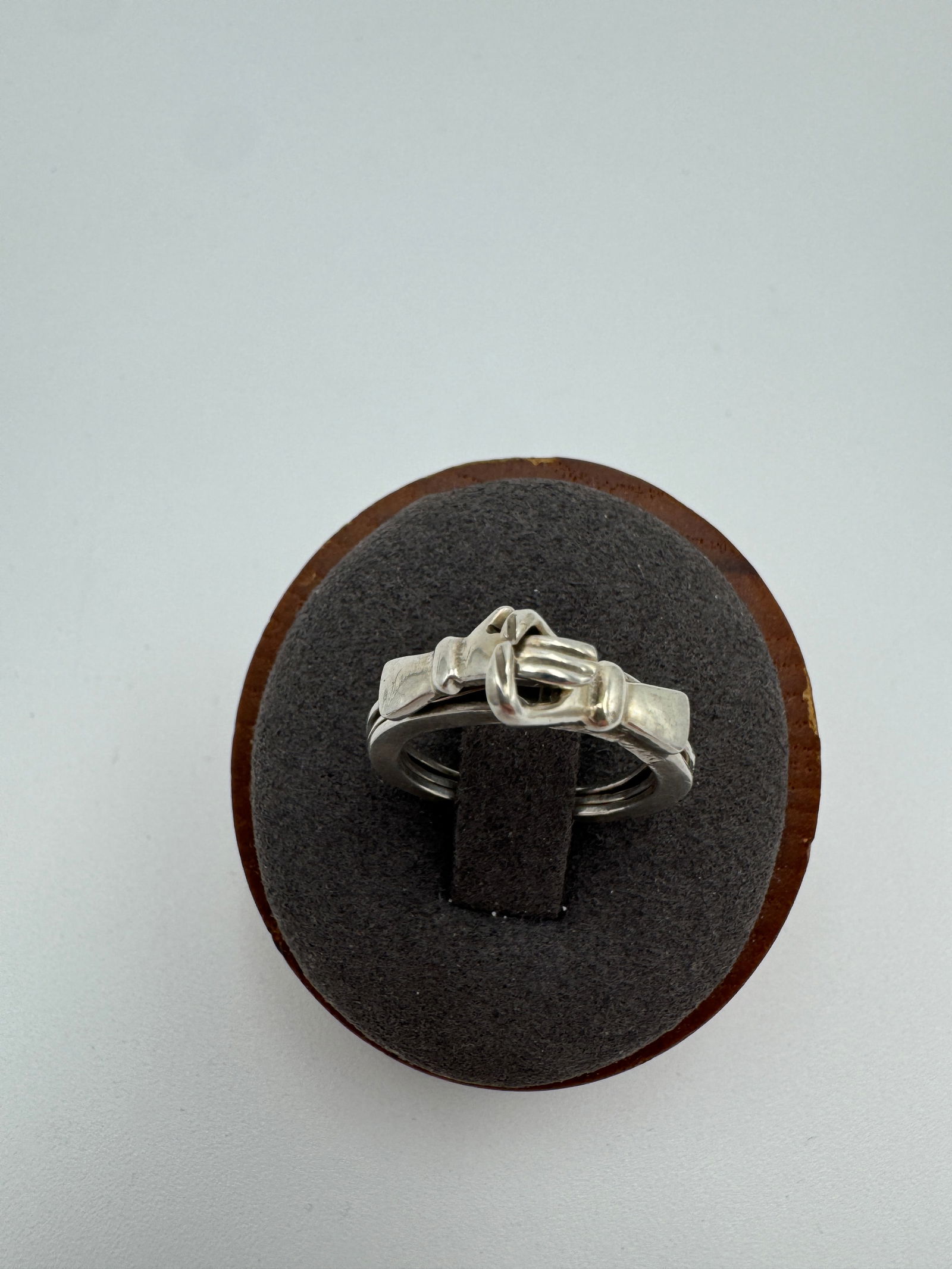 Sterling Claddagh Ring / Hands and Heart Ring / 3 Part Love Loyalty Friendship Ring (1 of 6)