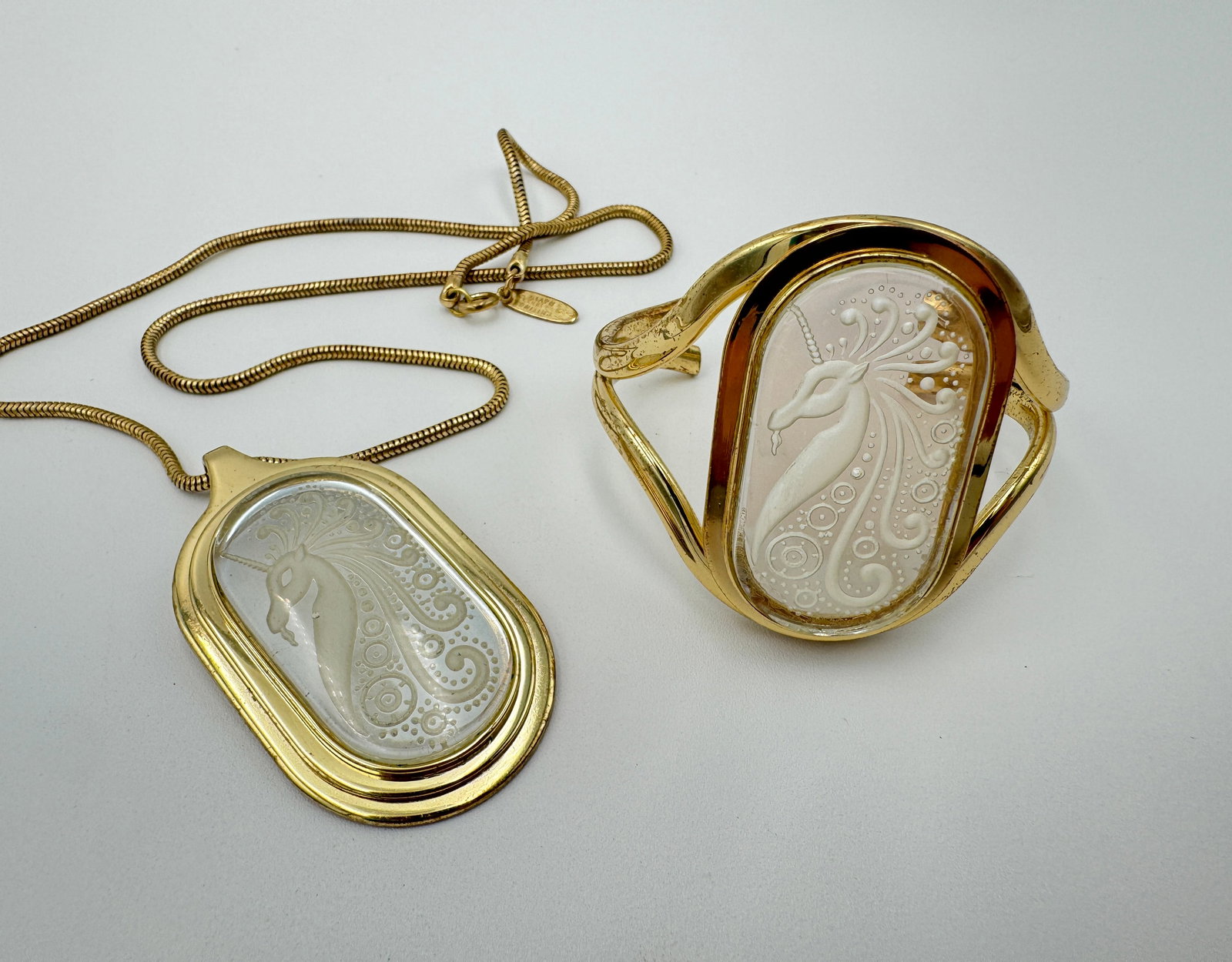 Vintage Whiting and Davis bracelet and matching necklace (1 of 5)