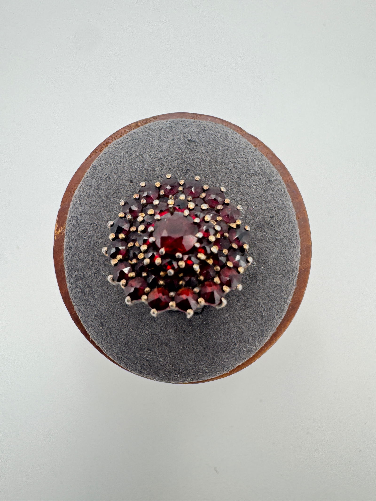 Vintage bohemian garnet sterling  silver ring size 6.25 (1 of 5)