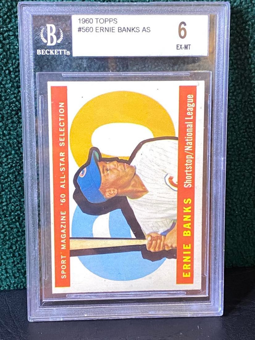 1960 TOPPS BASEBALL #560 ALLSTAR ERNIE BANKS (1 of 2)