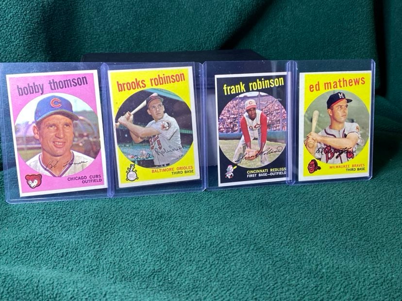 LOT OF 4 HIGH GRADE 1959 TOPPS BASEBALL CARDS (1 of 6)