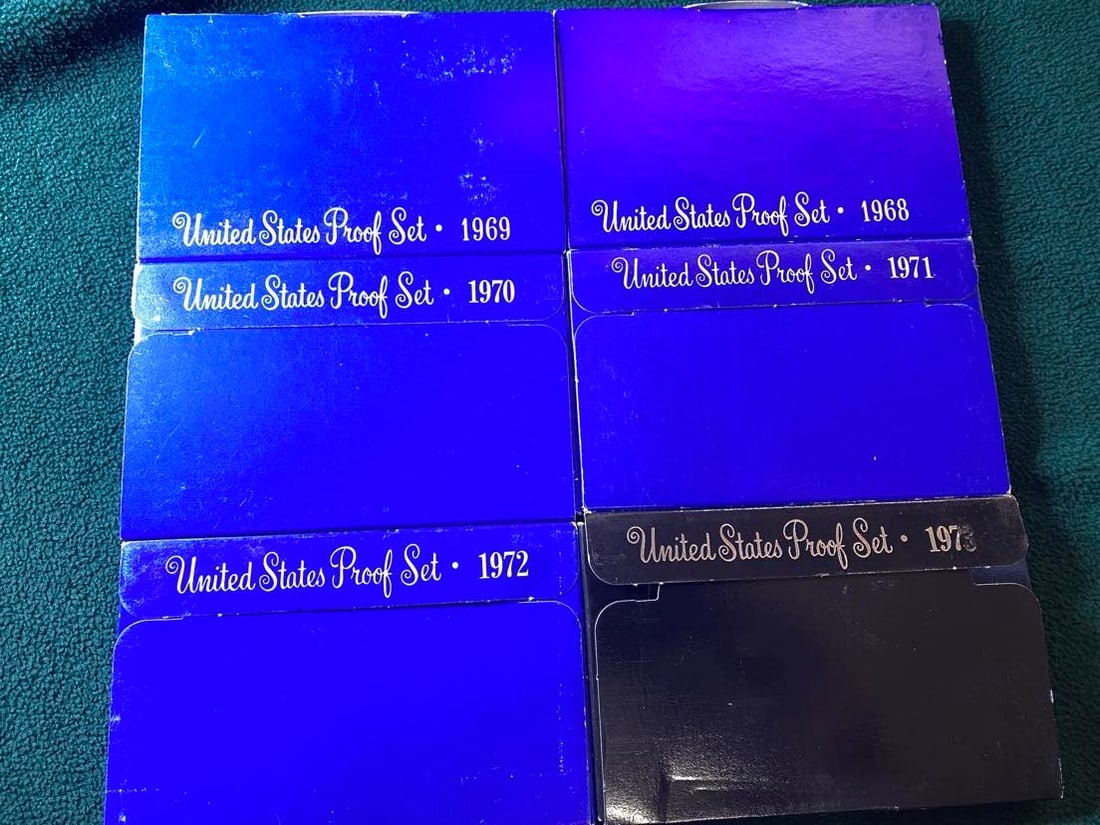 U.S. Coins  6- United States Coins Proof Sets (1 of 2)