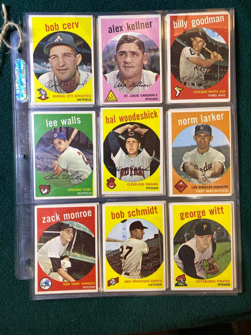 36 TOPPS 1959 VINTAGE BASEBALL CARDS (1 of 4)