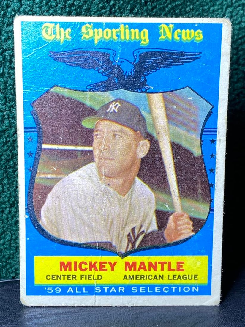 VINTAGE 1959 TOPPS MICKEY MANTLE ALL STAR CARD #564 (1 of 2)