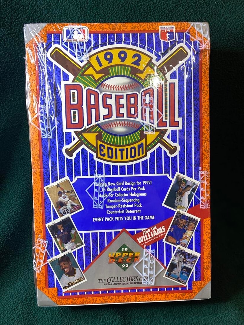 1992 UPPER DECK BASEBALL HOBBY BOX (1 of 2)