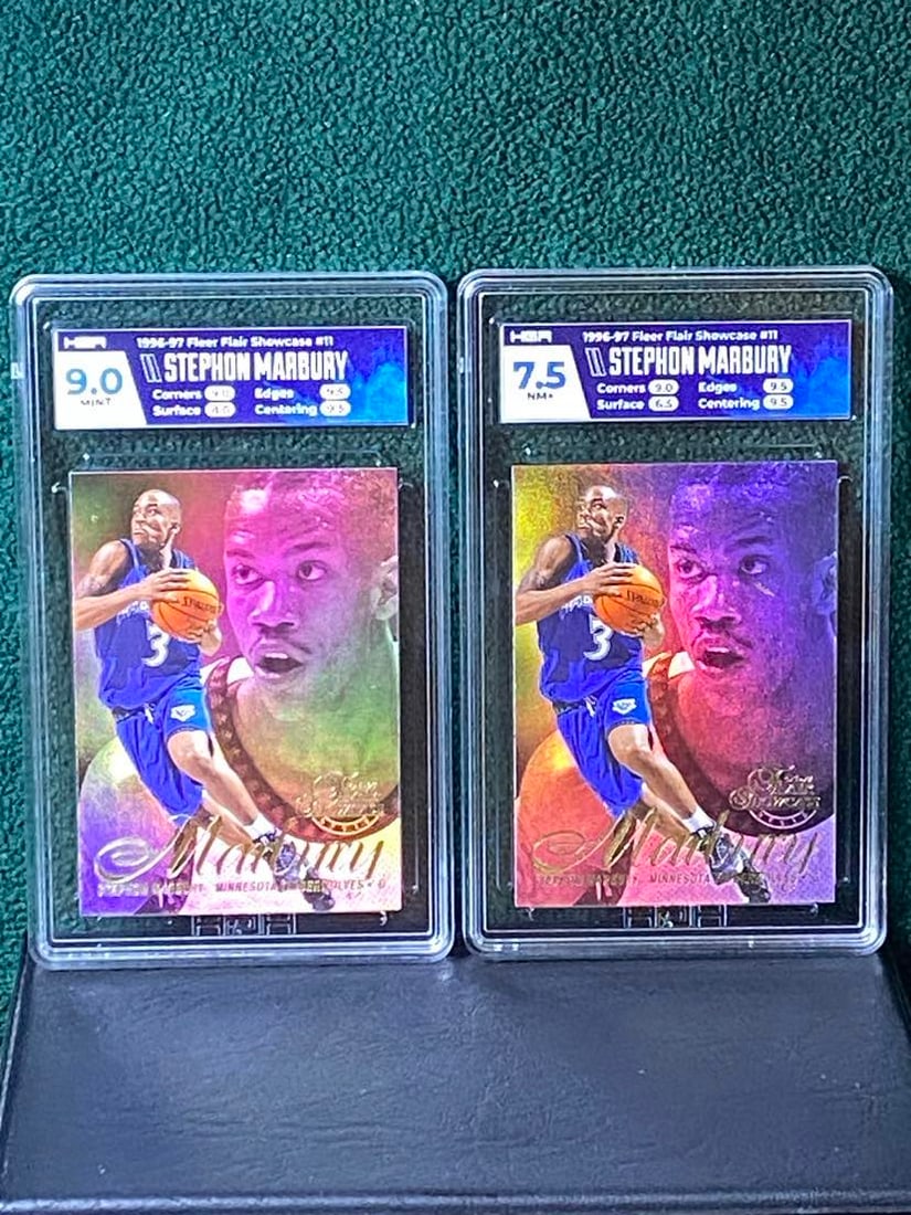 2-1996 FLAIR SHOWCASE #11 ROW 2 STEPHON MARBURY GRADED (1 of 2)