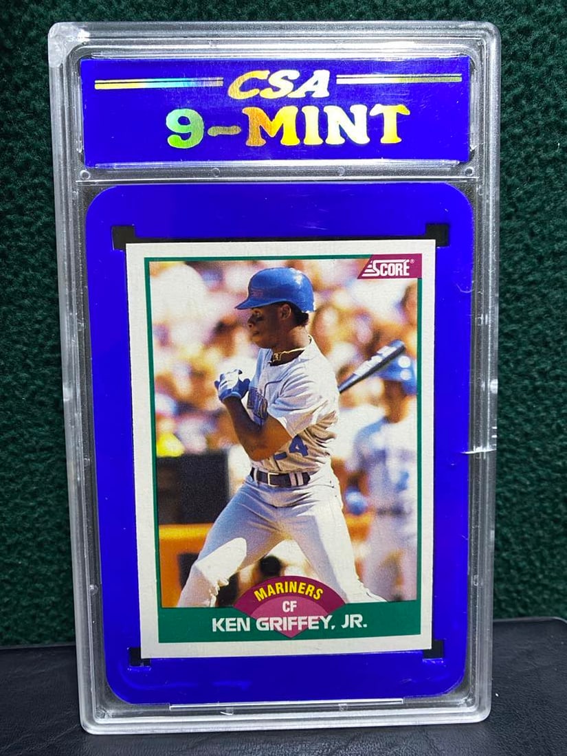 1989 SCORE TRADED #100T KEN GRIFFEY JR GRADED CSA 9 MINT (1 of 2)