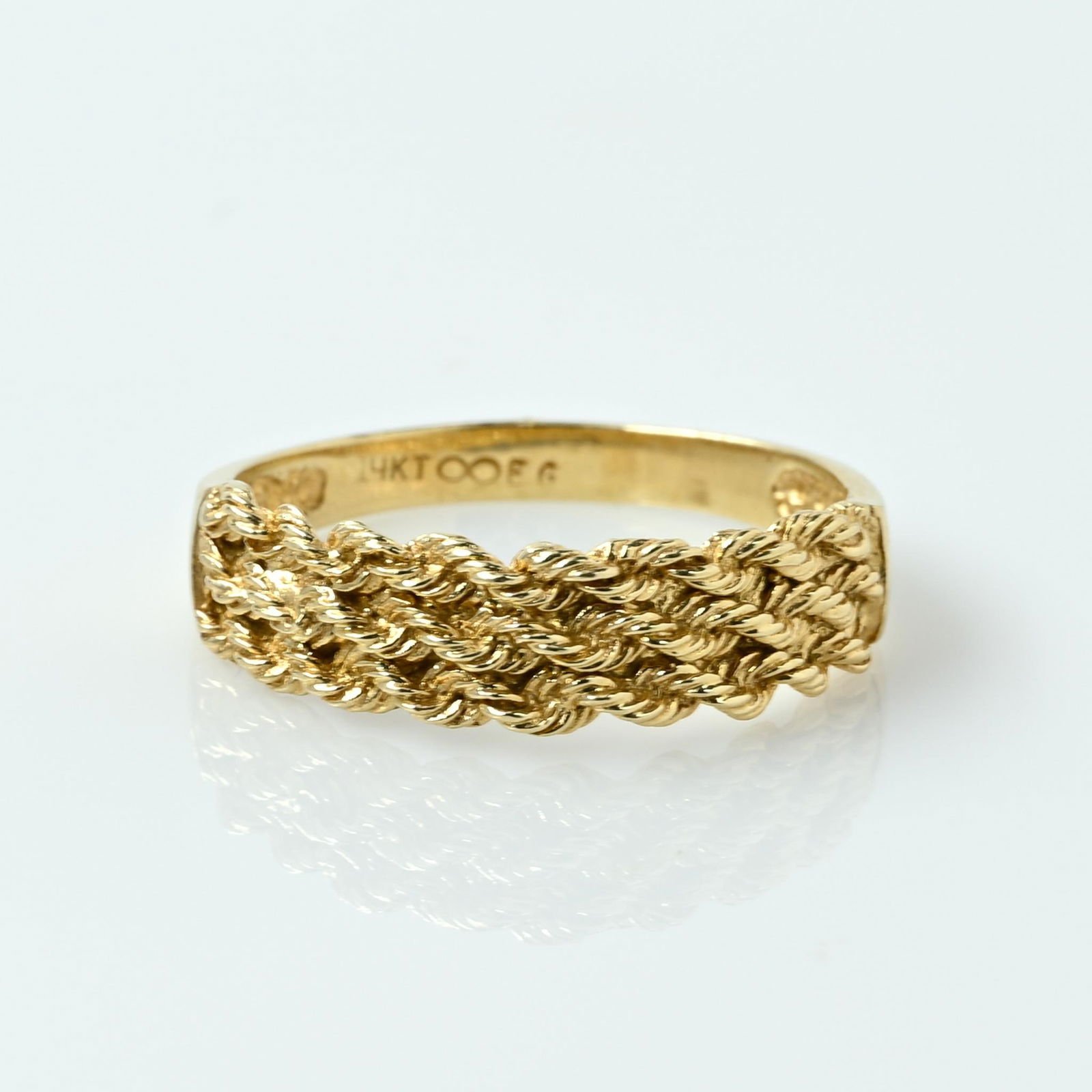 3 Rope 14k Yellow Gold Ring: Size: 9.75 Metal Type: 14K