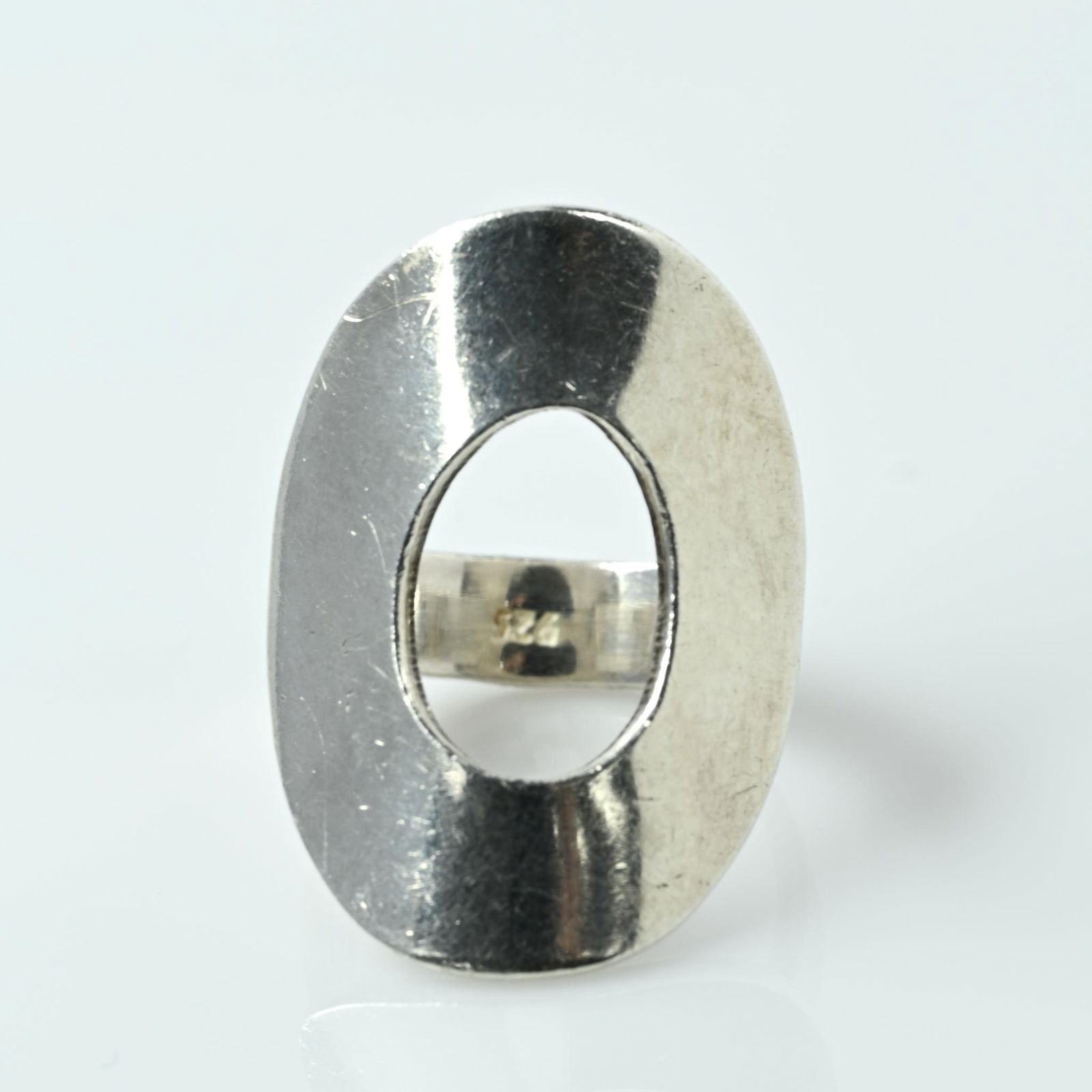 Large Oval Sterling Silver Statement Ring (1 of 6)