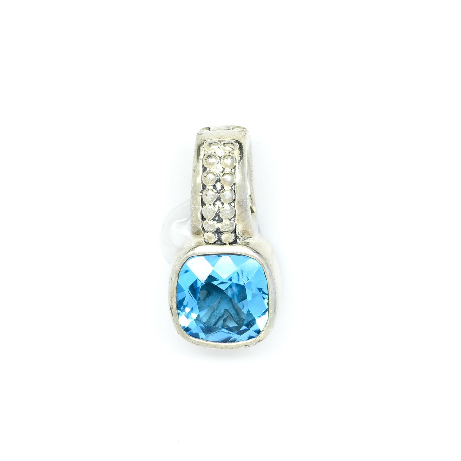 Sadya L Vassil Sterling Silver London Blue Topaz Enhancer Pendant SLV 925 (1 of 5)