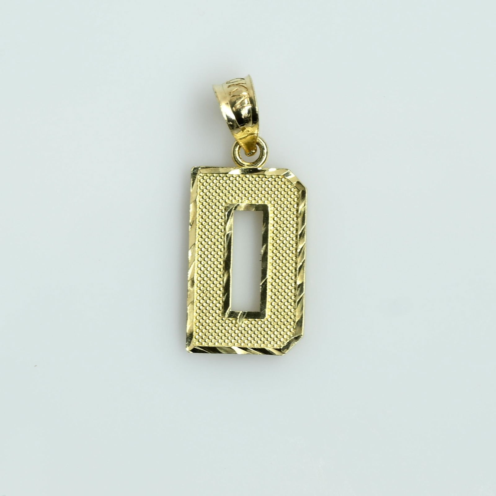 "D" Block Letter Initial Gold Pendant (1 of 5)