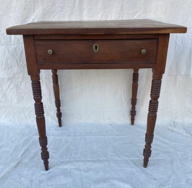 Tennessee or Virginia Cherry One Drawer Stand with Turned Legs (1 of 9)