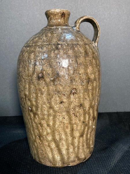 Georgia Alkaline Glaze Pottery Jug Stamped on Handle (1 of 9)