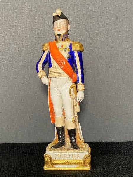French General Mortier Antique Figure: 2 3/4" w x 9 1/2" h, shipping available
