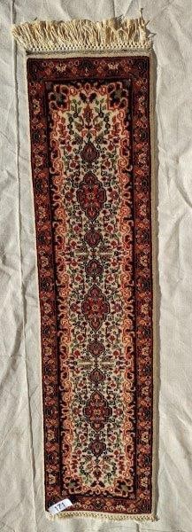Hand Knotted Wool Persian Table Runner with Fringe (1 of 5)