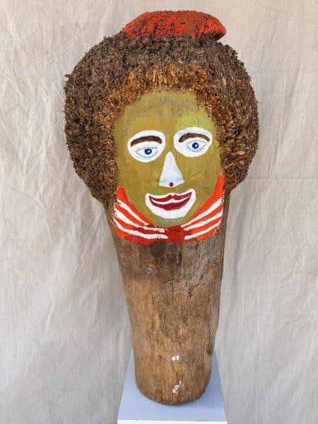 Large Folk Art Carved and Polychrome Statue (1 of 8)