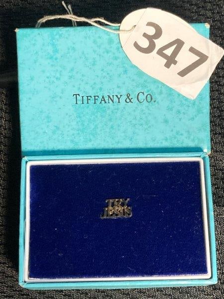 Vintage Tiffany & Co. Try Jesus Sterling Lapel Pin (1 of 3)