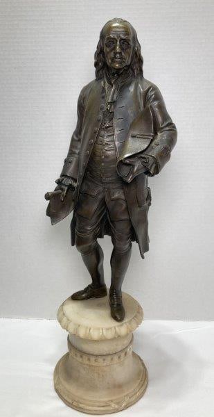 French Bronze of Benjamin Franklin on Marble Base (1 of 12)