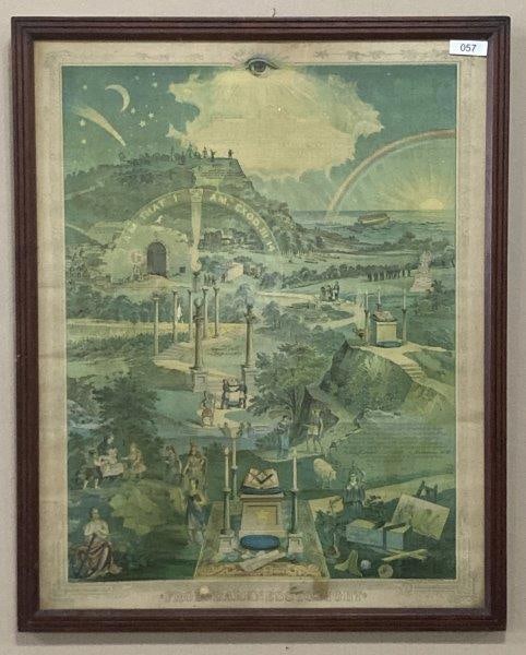 "From Darkness to Light" Freemason Masonic Lithograph (1 of 15)