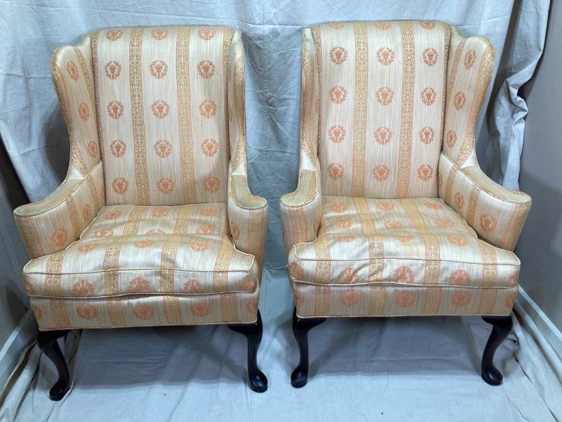 Pair of Hickory Chair Co. Wingback Chairs (1 of 15)
