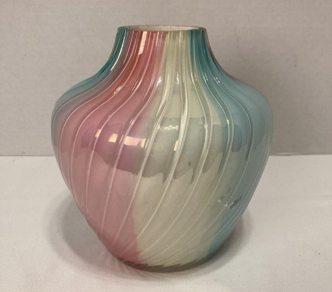 Victorian Cased Rainbow Glass Vase (1 of 6)