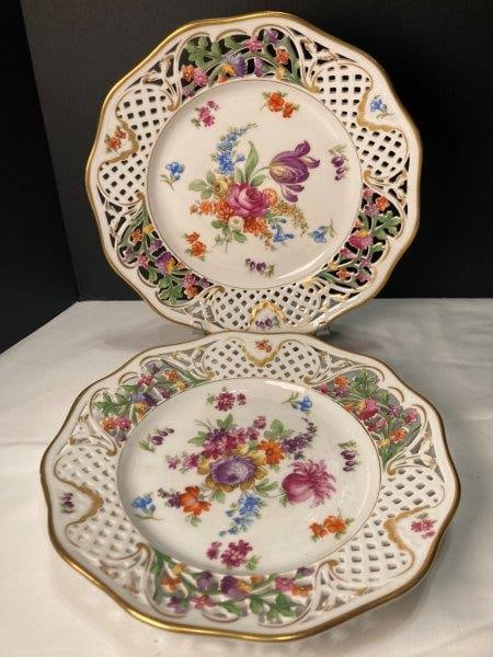 Two Schumann Dresden Reticulated Plates (1 of 9)