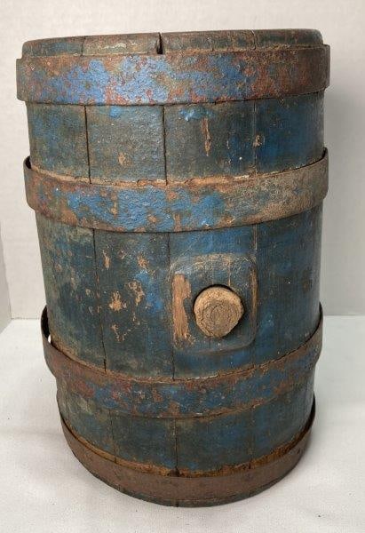 Blue Wooden Rundlet (Rum Keg) (1 of 10)