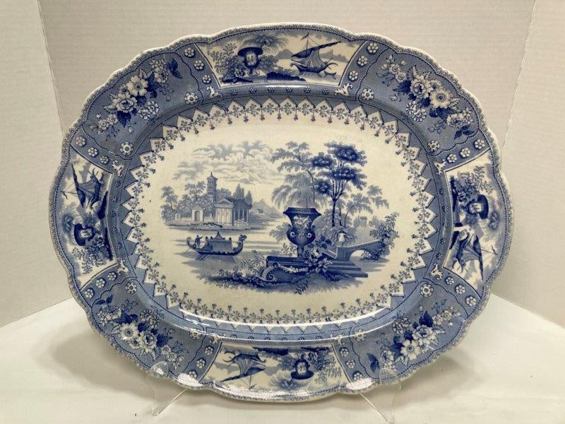 Canova Stoneware Blue and White Transferware Platter (1 of 11)