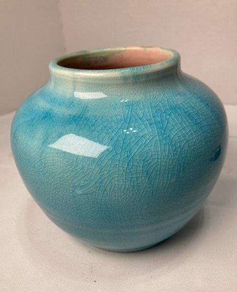 Pisgah Forest Pottery Turquoise Vase (1 of 7)