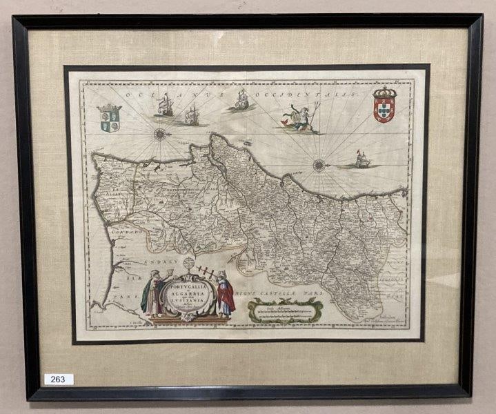 Jan Jansson Atlas Map "Portugallia et Algarbia quae olim Lusitania" (1 of 7)