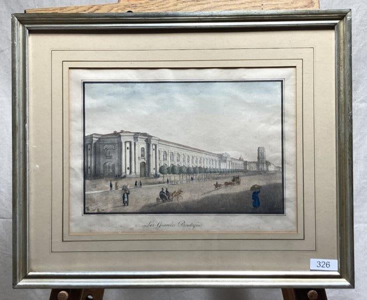 French Engraving "Les Grande Boutiques" (1 of 8)