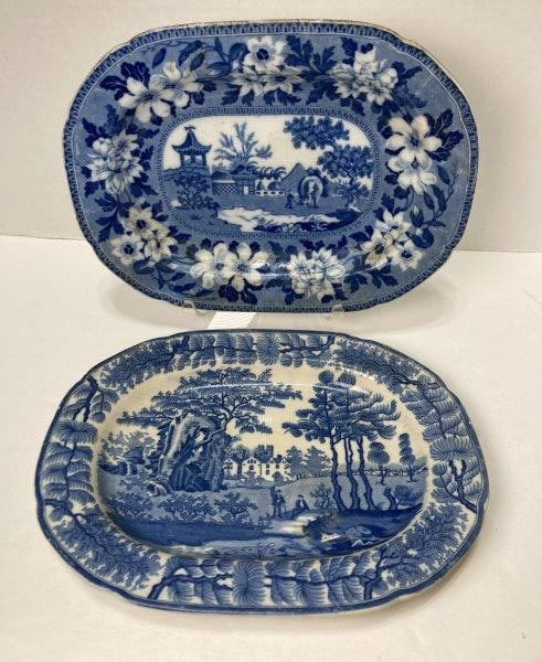 Two Blue And White Transferware Platters (1 of 11)