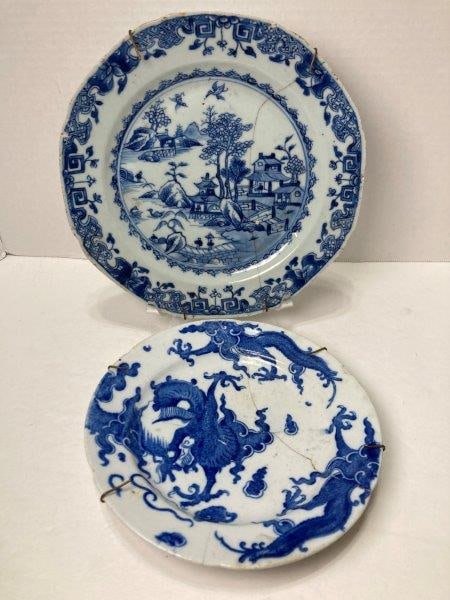 Two Early Blue And White Chinese Plates (1 of 10)