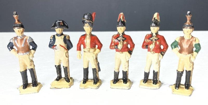 Detail Painted Lead Soldiers: Hand painted. Measures 2 1/2"T. In good condition. Shipping Available.