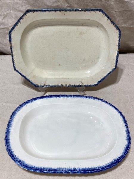 Two Leeds Ware Feather Edge Platters (1 of 16)