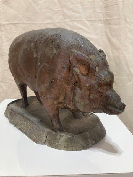 Early Metal Pig Sculpture Folk Art Farmyard Figure (1 of 10)