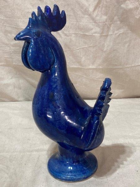 Edwin Meaders Blue Glazed Rooster (1 of 12)
