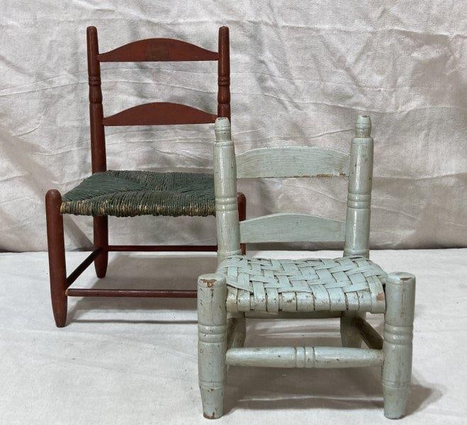 Two Miniature Painted Country Chairs (1 of 15)