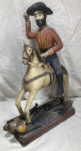 Folk Art Carved Colonial Santiago on Horseback (1 of 20)