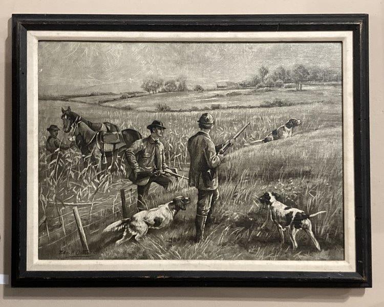 Hunting By: Edmund Henry Osthaus Grisaille Mixed Print (1 of 7)