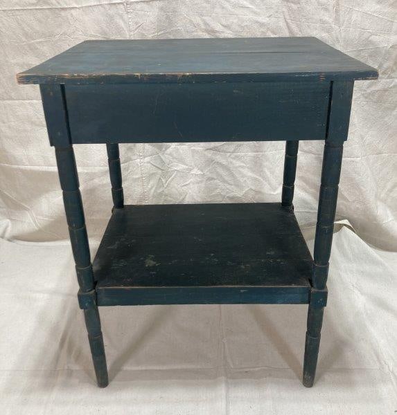 Painted Green Stand with Shelf (1 of 12)