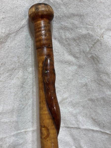 Folk Art Carved Cane With Snake (1 of 8)