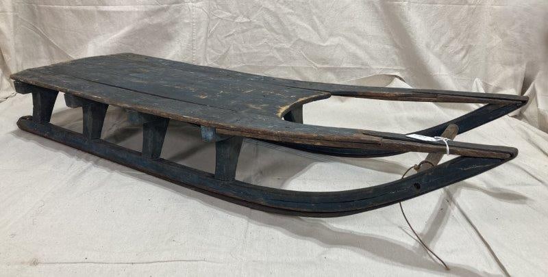 Early Blue Painted Sled (1 of 11)