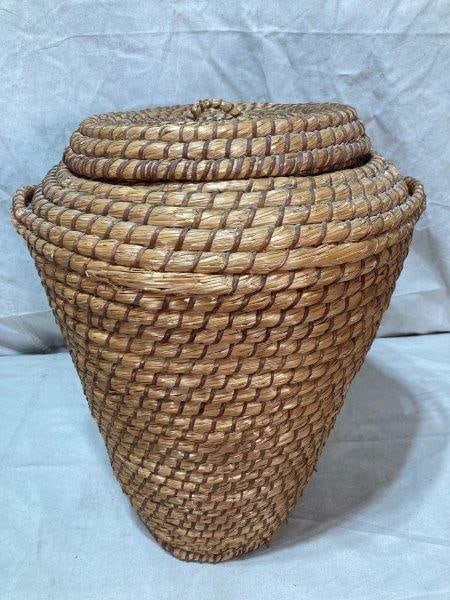 Large Hand Woven Coiled Basket (1 of 8)