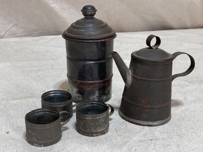 Miniature Tin ware Coffee Set (1 of 16)