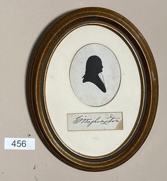 Framed Silhouette of George Washington (1 of 3)