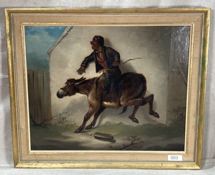 Donkey and the Man, Oil on Board (1 of 8)