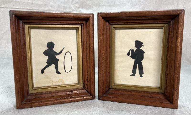 Two Silhouettes of Children with Toys (1 of 13)