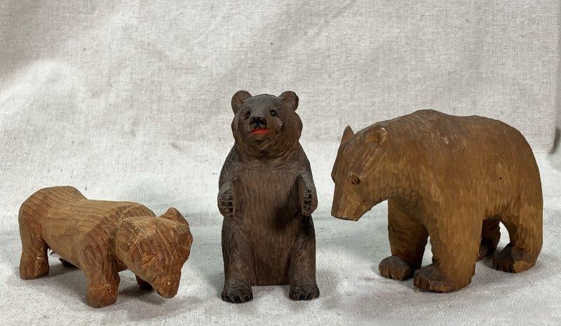 Three Carved Figurines of Bears (1 of 12)