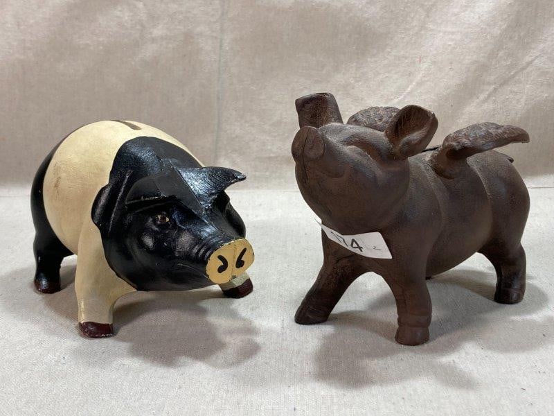Two Cast Iron Pig Banks (1 of 10)